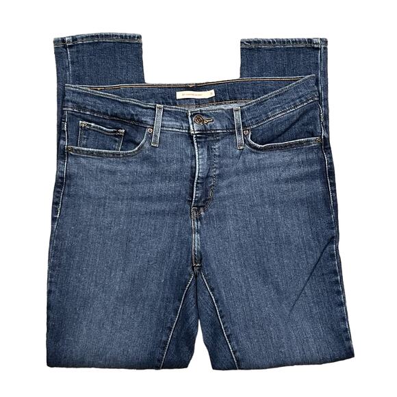 Levi's 311 Shaping Skinny Medium Dark Waterless Slim Straight Jeans Womens 31x30 - Picture 1 of 10